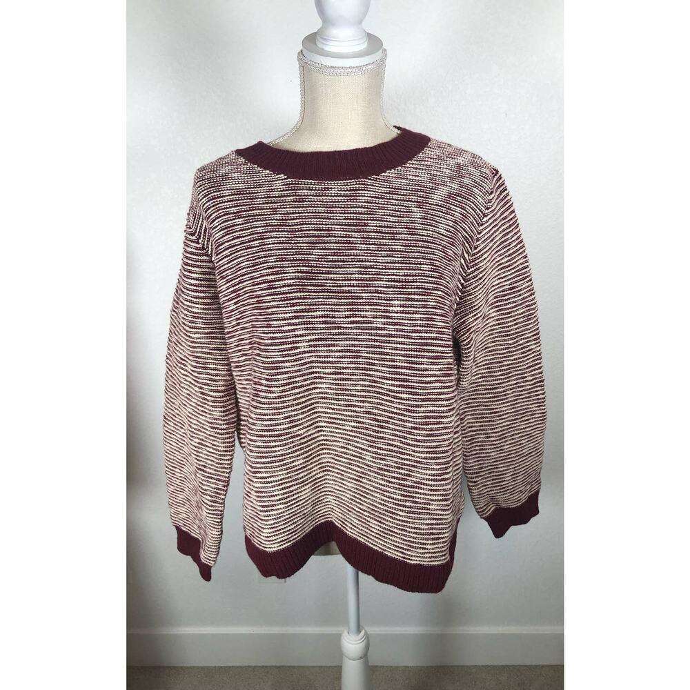 Stitches & Stripes Crew Neck Red and White Striped Sweater - XL